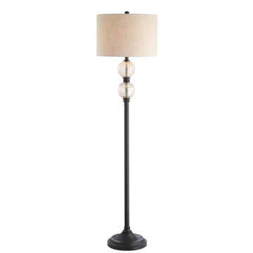January 60" Glass/Metal LED Floor Lamp - JONATHAN Y